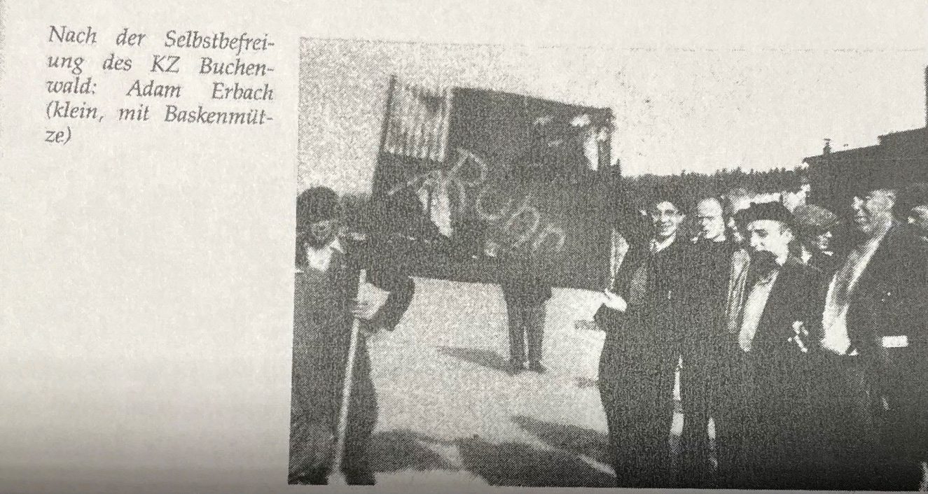 Adam Erbach nach der Selbstbefreiung des KZ Buchenwald